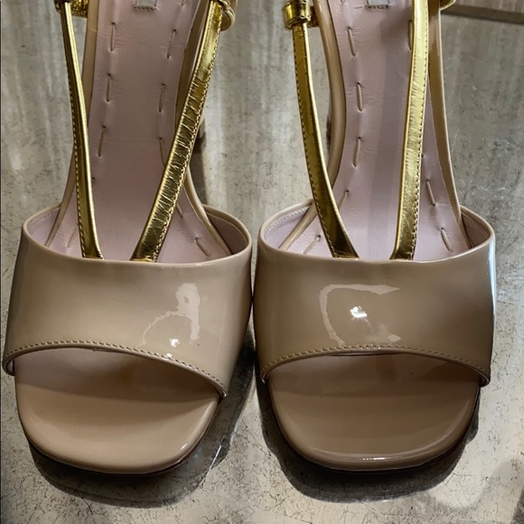 MiuMiu Nude Slingback Heels. Size 38 - Picture 3 of 8